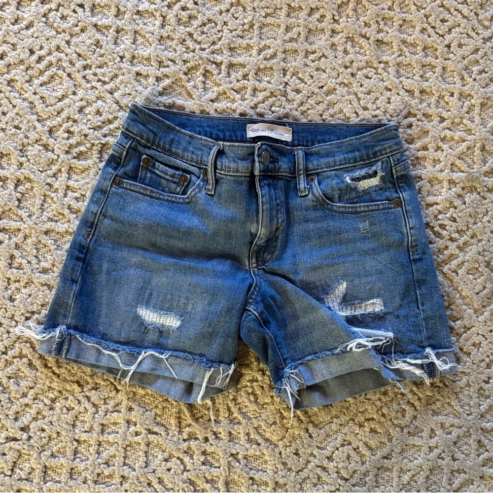GAP Distressed Blue Denim Cutoff Shorts, NWOT